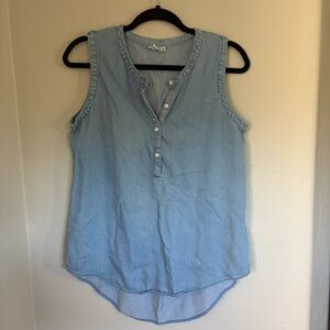 Vintage Liz Claiborne denim Sleeveless Blouse